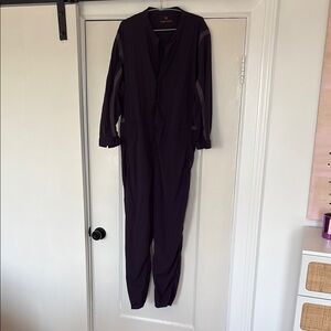 Lululemon X Robert Geller Latge Elegant deep purple snap Jumpsuit
